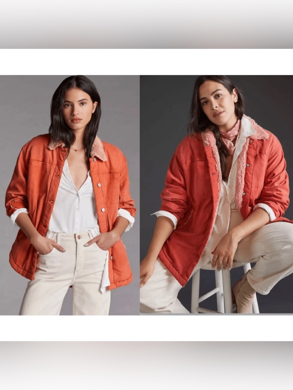 Anthropologie Pilcro Sherpa Jacket Sz S Pocket Trim Chic Fall Preppy Boho Indie